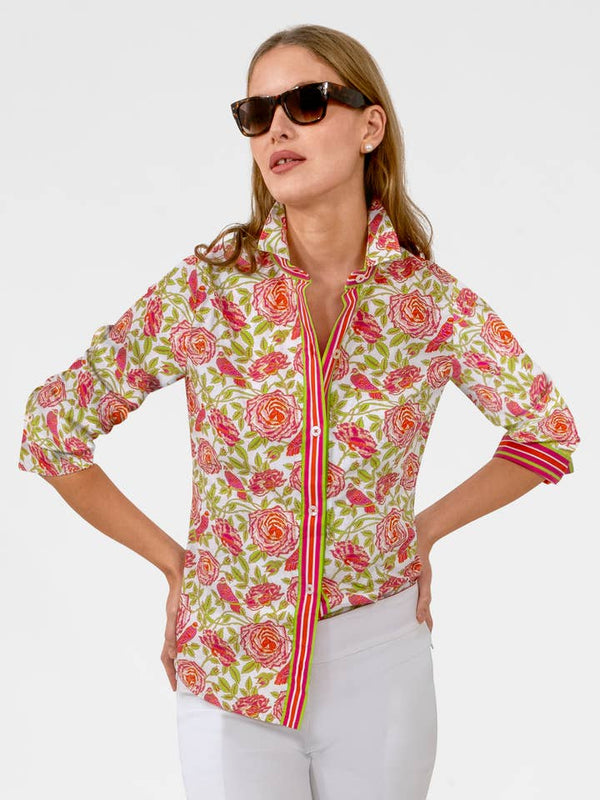 Boyfriend Shirt - Smell the Roses