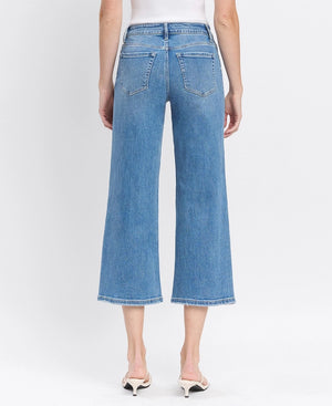 High Rise Crop Wide Leg Jeans