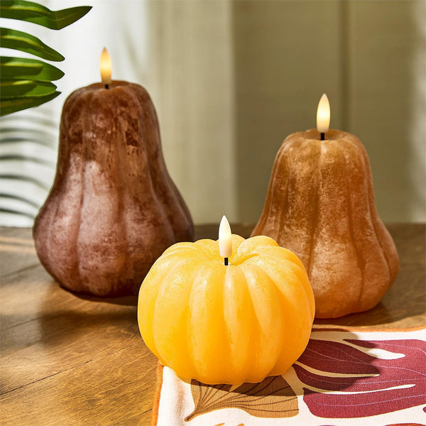 Flameless Pumpkin LED Decor Candle