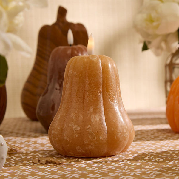 Flameless Pumpkin LED Decor Candle