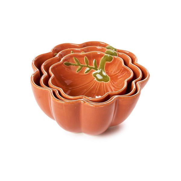 Set of 3 Fall Pumpkin Tidbit Bowls
