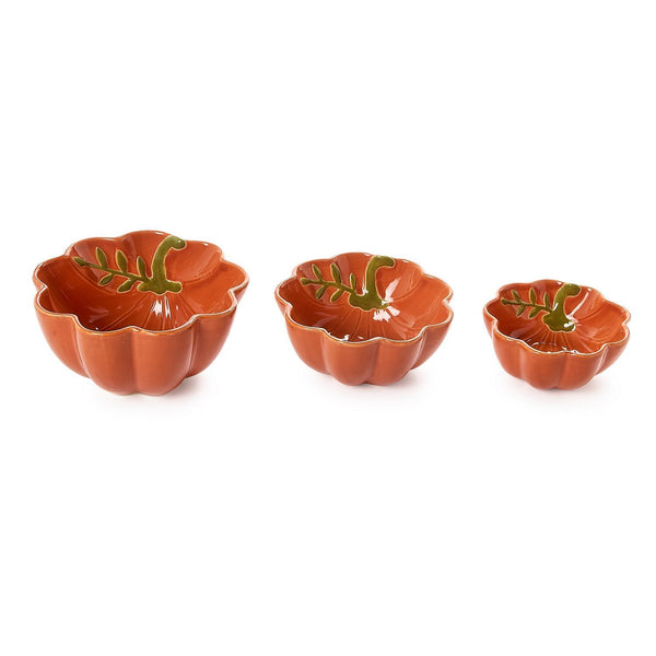 Set of 3 Fall Pumpkin Tidbit Bowls