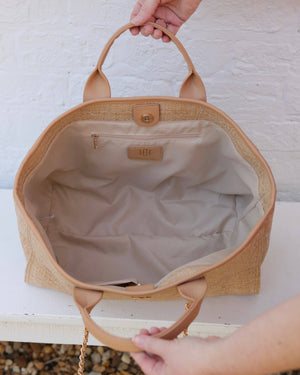 Melissa Tote Bag Natural Lattice