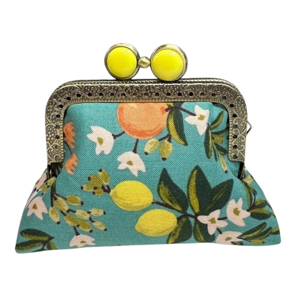 Kiki & Syds Mini Clutch Coin Purse - Citrus Teal