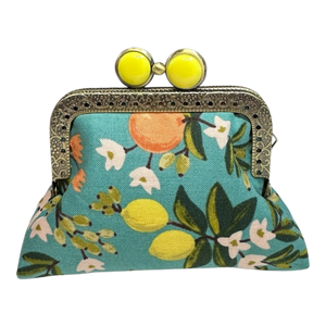 Kiki & Syds Mini Clutch Coin Purse - Citrus Teal