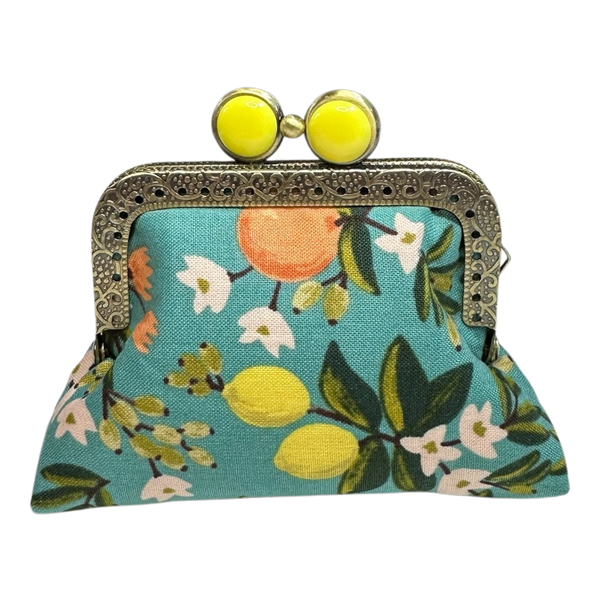 Kiki & Syds Mini Clutch Coin Purse - Citrus Teal