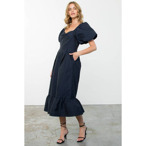 Navy Textured Dress