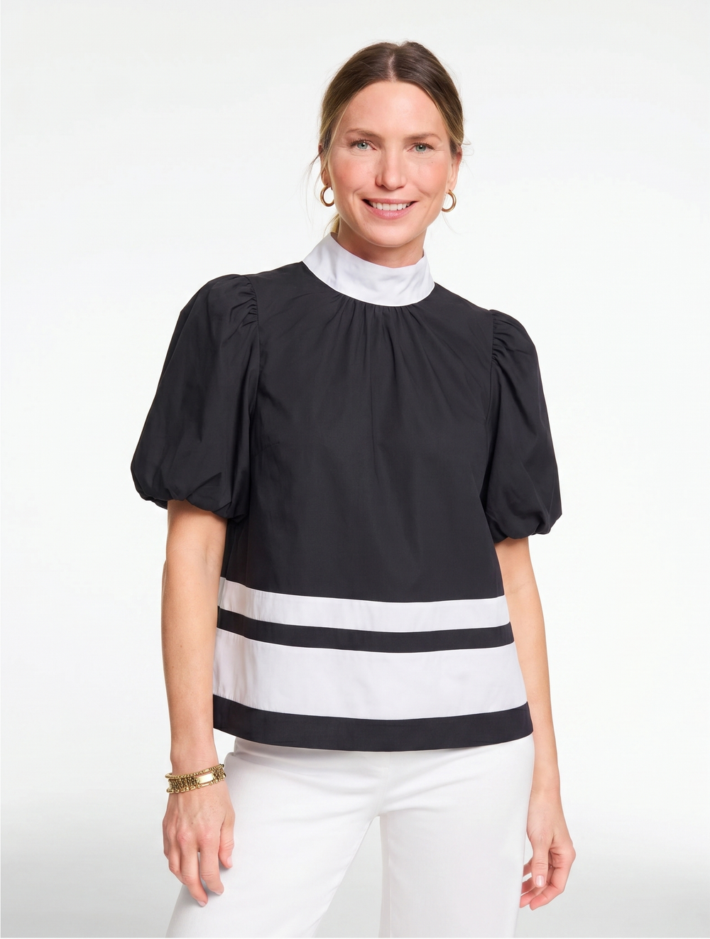 Navy Neck Tie Top