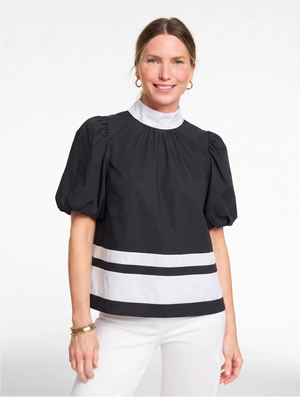 Navy Neck Tie Top