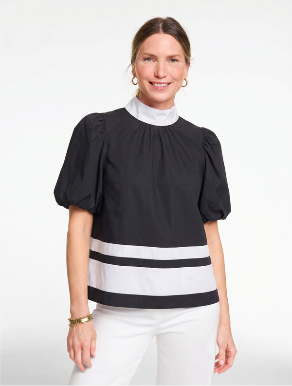 Navy Neck Tie Top