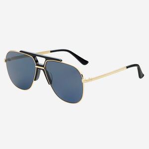 Black Logan Acetate Aviator Sunglasses
