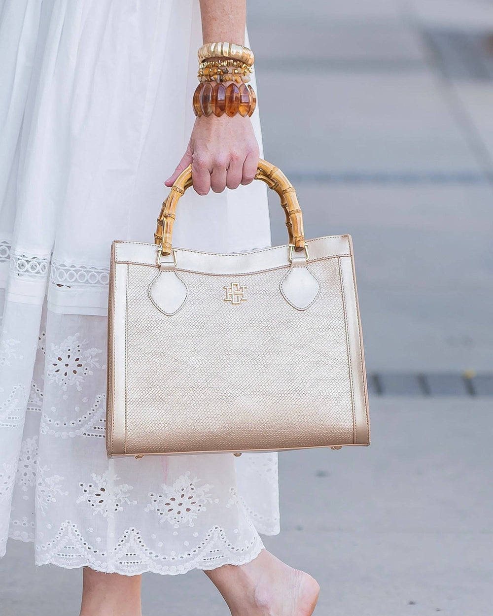 Palmer Tote Woven Gold