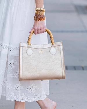 Palmer Tote Woven Gold