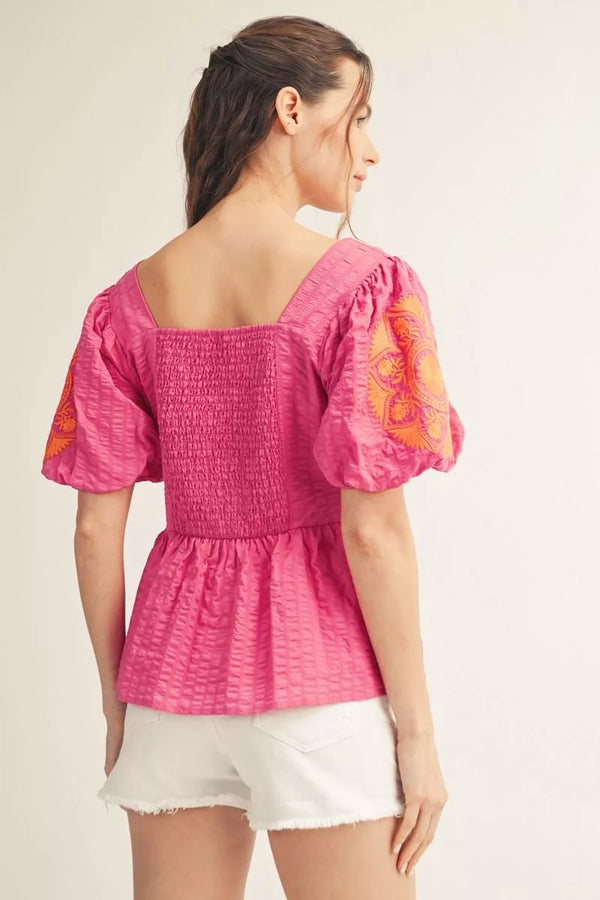 Peplum Wide Top