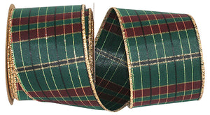 MCKENZIE PLAID WIRED EDGE RIBBON