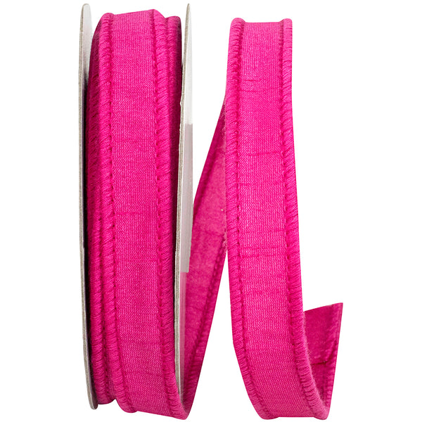 FUCHSIA DUPIONI SUPREME WIRED EDGE RIBBON