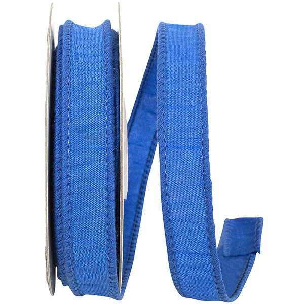 Royal Blue Dupioni Supreme Wired Edge Ribbon