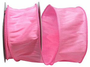 PINK DUPIONI SUPREME WIRED EDGE RIBBON