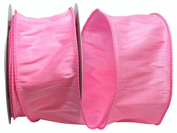 PINK DUPIONI SUPREME WIRED EDGE RIBBON