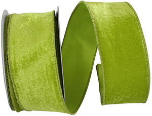 Plush Velvet With Dupioni Backing Wired Edge Ribbon