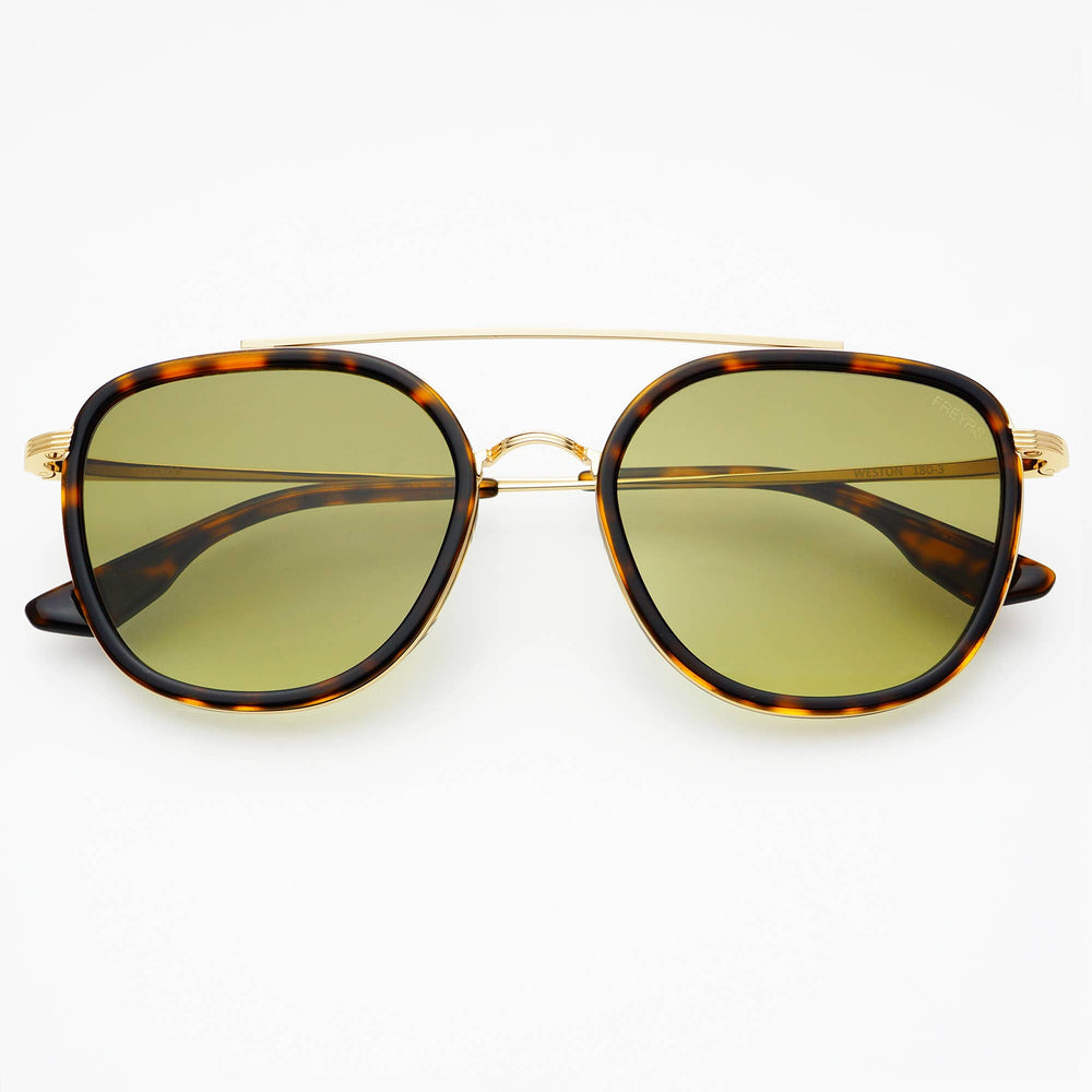 Brown Weston Acetate Round Sunglasses