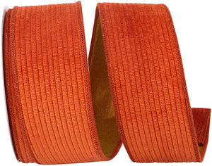 Corduroy Deluxe Mesh Backed Wired Edge Ribbon