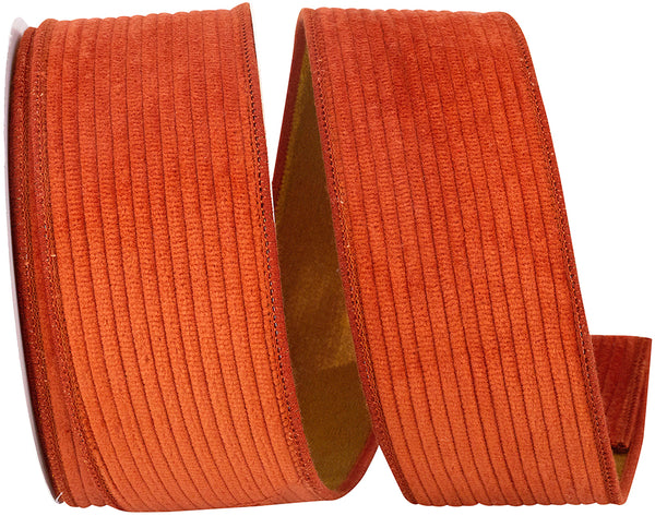 Corduroy Deluxe Mesh Backed Wired Edge Ribbon