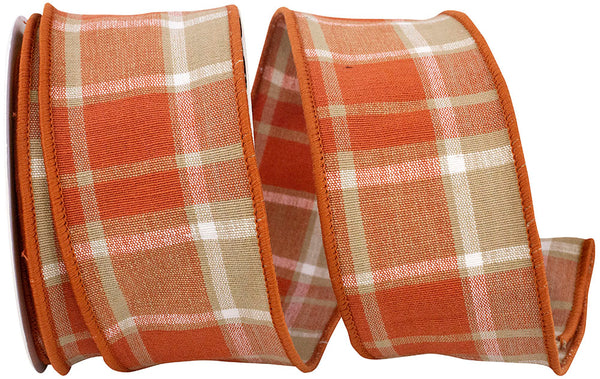 Plaid Canvas Tierra Wired Edge Ribbon