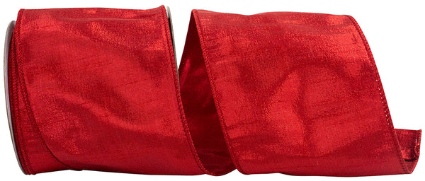 METALLIC DUPIONI TEXTURE COLORS WIRED EDGE RIBBON