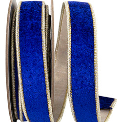 PLUSH ROYAL VELVET DELUXE DUPIONI METALLIC BACKED WIRED EDGE RIBBON