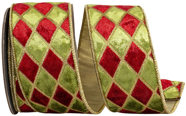 DIAMOND VELVET METALLIC DUPIONI BACKED WIRED EDGE RIBBON