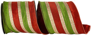 Stripe Trimming Overlay Dupioni Deluxe Wired Edge Ribbon