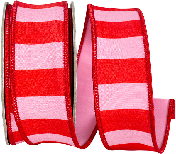 CABANA STRIPED DUPIONI DELUXE WIRED EDGE RIBBON