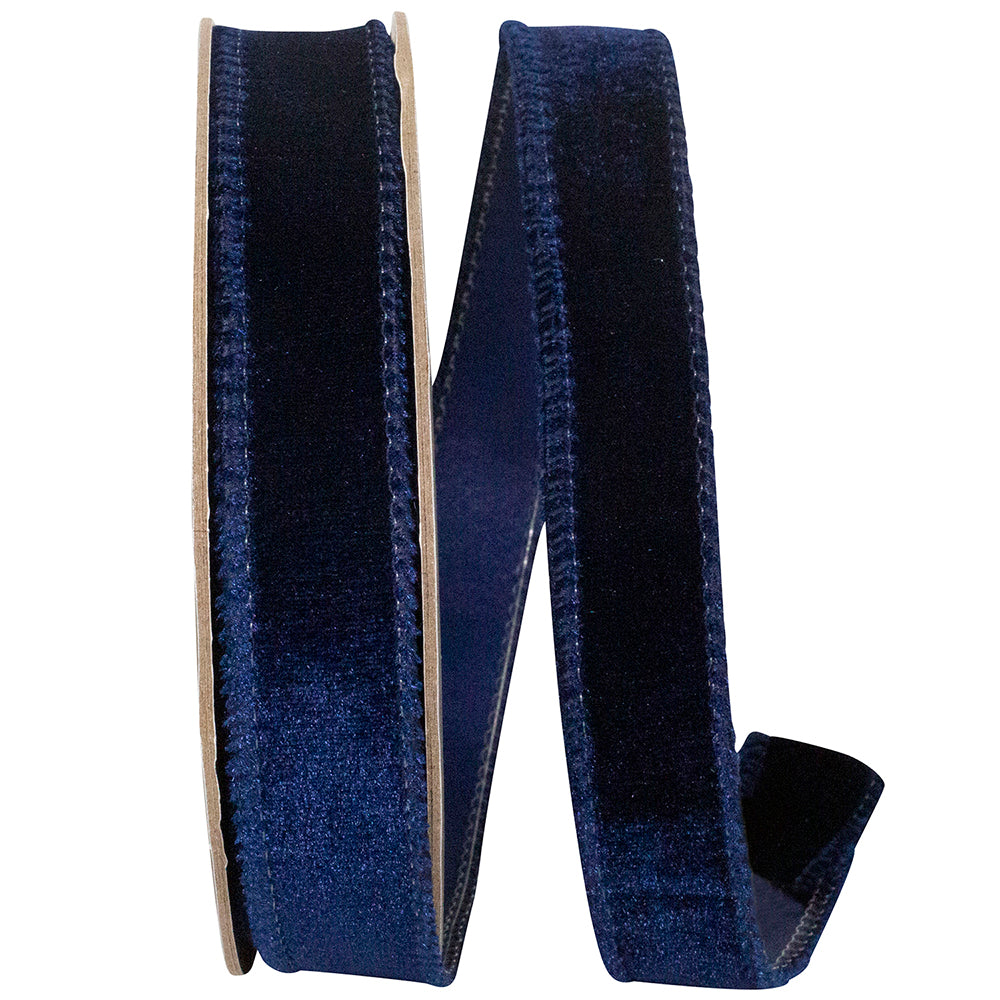 NAVY LUXE PLUSH VELVET RIBBON