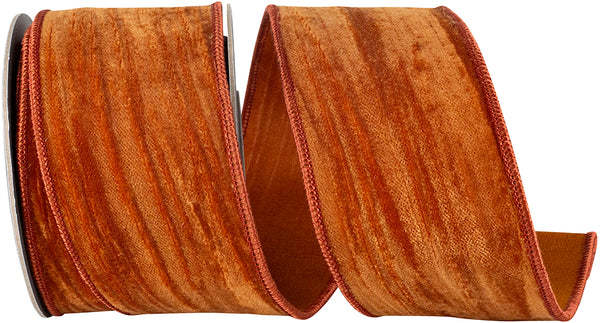 Crushed Velvet Touch Deluxe Wired Edge Ribbon