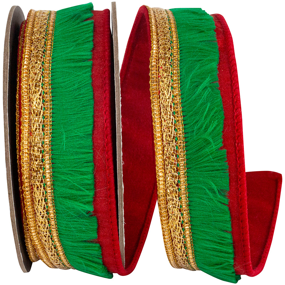 FRINGE TRIMMING DELUXE DUPIONI BACKED WIRED EDGE RIBBON