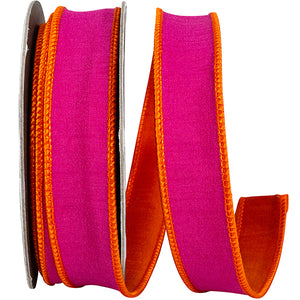 Dupioni Reversal Two Color Deluxe Backed Wired Edge Ribbon