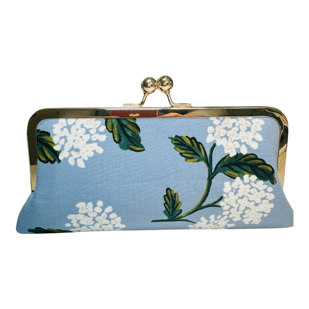 Kiki & Syds Cell Phone Clutch-Hydrangea in Blue