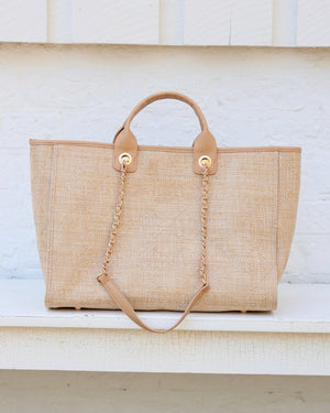 Melissa Tote Bag Natural Lattice