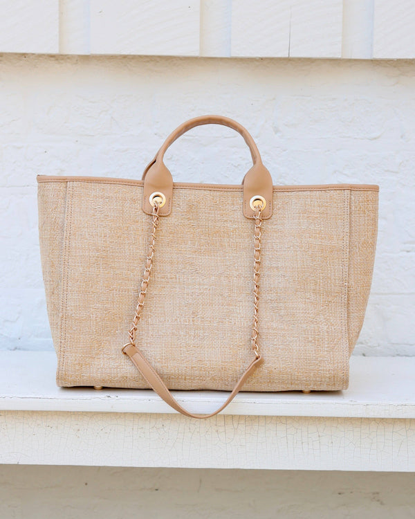 Melissa Tote Bag Natural Lattice