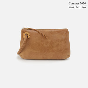 Daisy Daze Large Wristlet In Buffed Leather