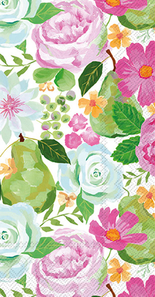 Flowers And Pears Guest Towel