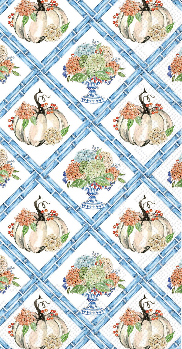 Fall Hydrangea Trellis Guest Towel