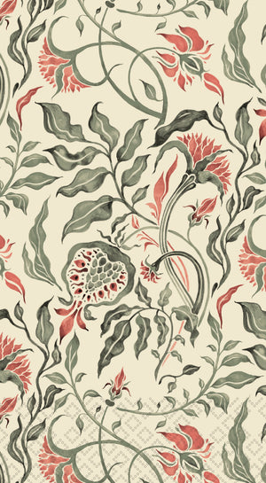 Royal Pattern Olive Guest Towel
