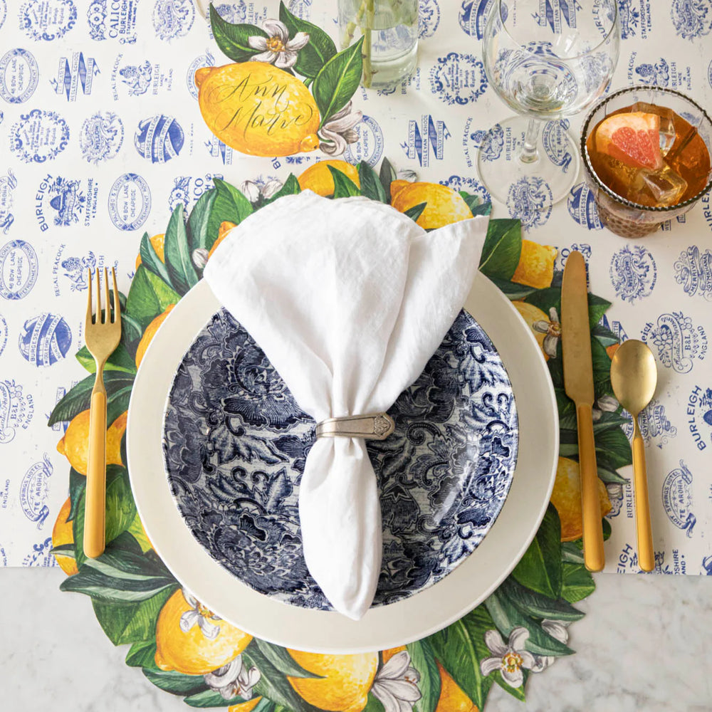 Die Cut Lemon Wreath Placemat