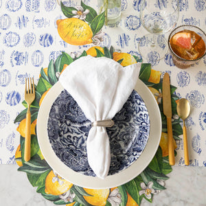 Die Cut Lemon Wreath Placemat
