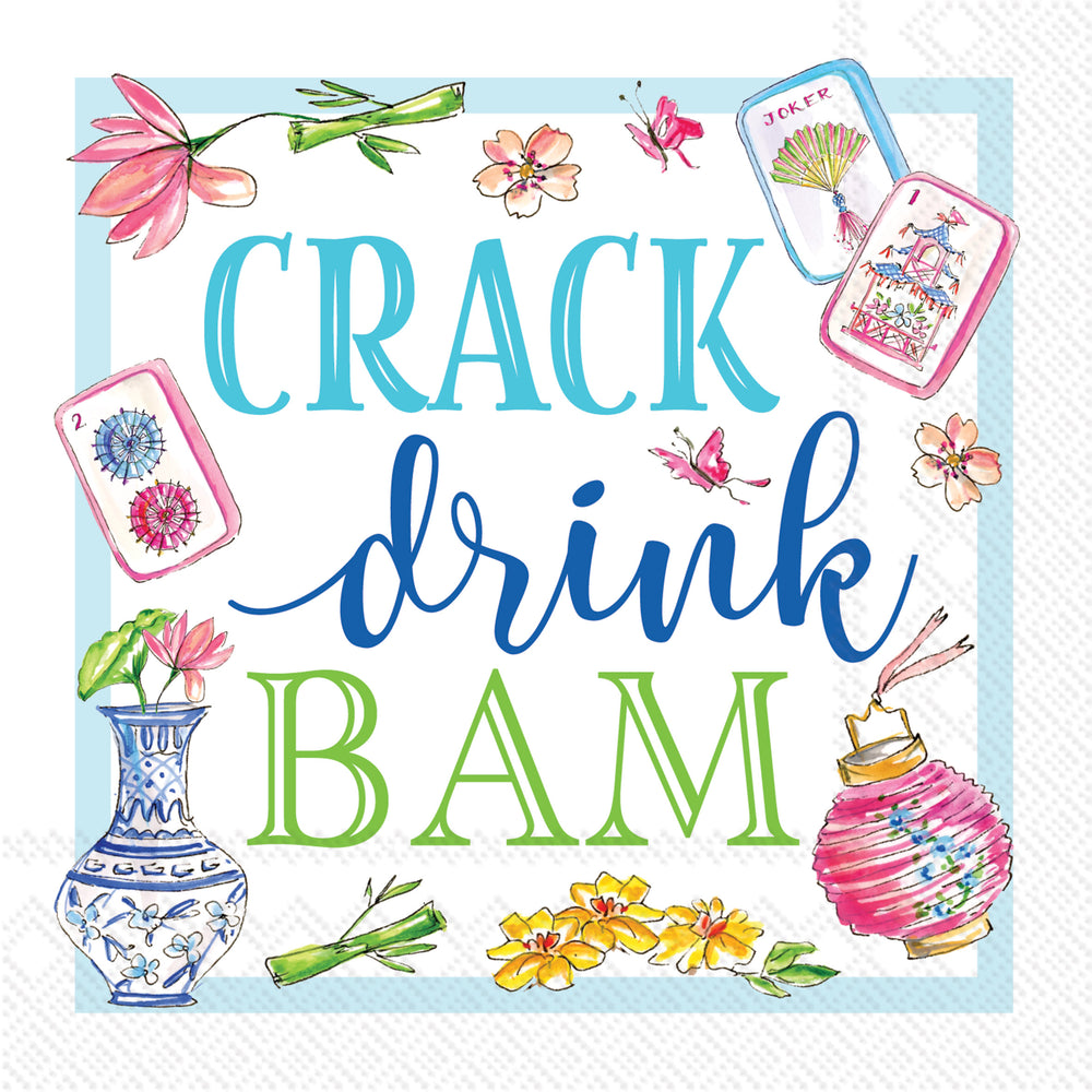 Mahjong Crack Drink Bam Cocktail Napkin