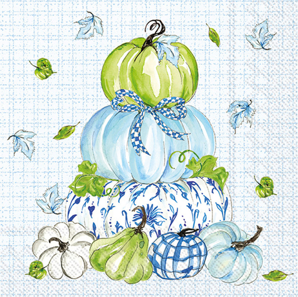 Chinoiserie Stacked Pumpkin Cocktail Napkin