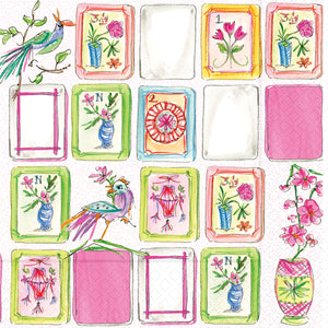 Mahjong Pink Coctail Napkin