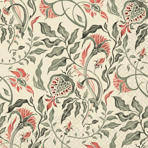 Royal Pattern Olive Cocktail Napkin
